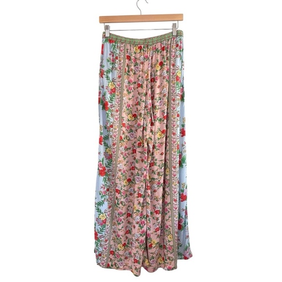 Tulle & Batiste Hosannah Culottes Floral Wide Leg Boho Ankle Pant Lotus M / L - Picture 6 of 16